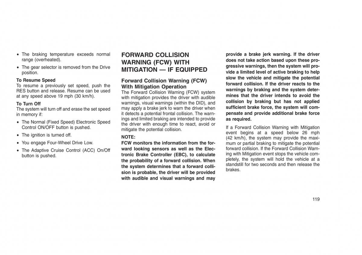 Jeep Grand Cherokee WK2 WH2 owners manual / page 123