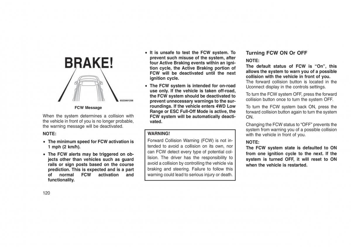 Jeep Grand Cherokee WK2 WH2 owners manual / page 124