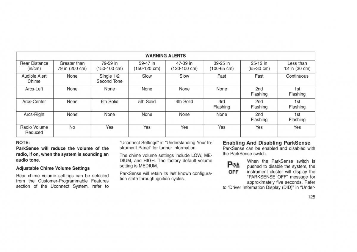 Jeep Grand Cherokee WK2 WH2 owners manual / page 129