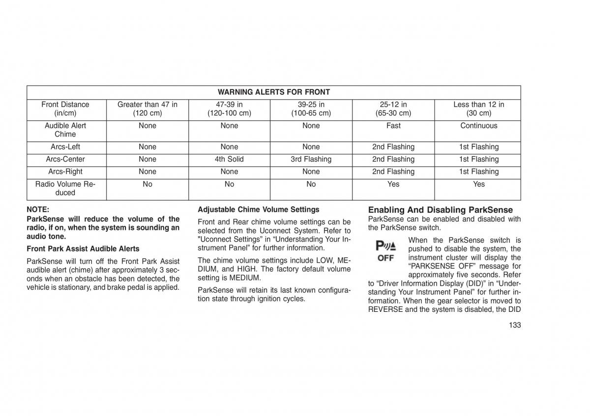 Jeep Grand Cherokee WK2 WH2 owners manual / page 137