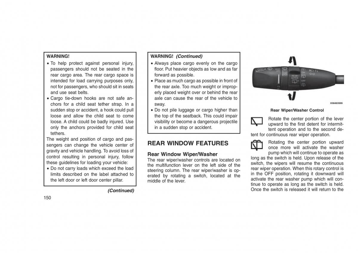 Jeep Grand Cherokee WK2 WH2 owners manual / page 154