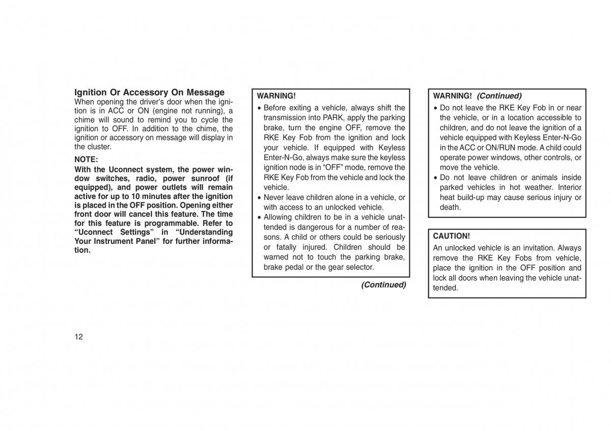 Jeep Grand Cherokee WK2 WH2 owners manual / page 16