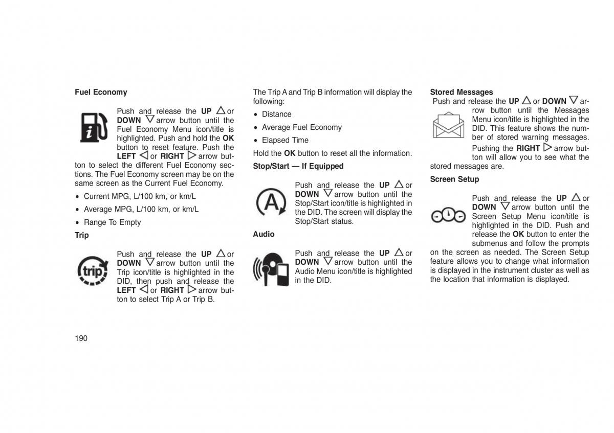 Jeep Grand Cherokee WK2 WH2 owners manual / page 194