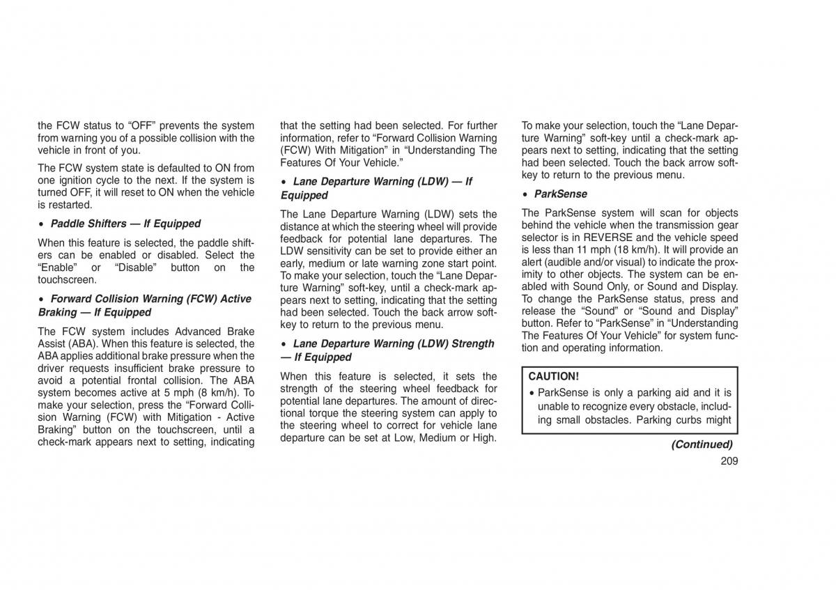 Jeep Grand Cherokee WK2 WH2 owners manual / page 213