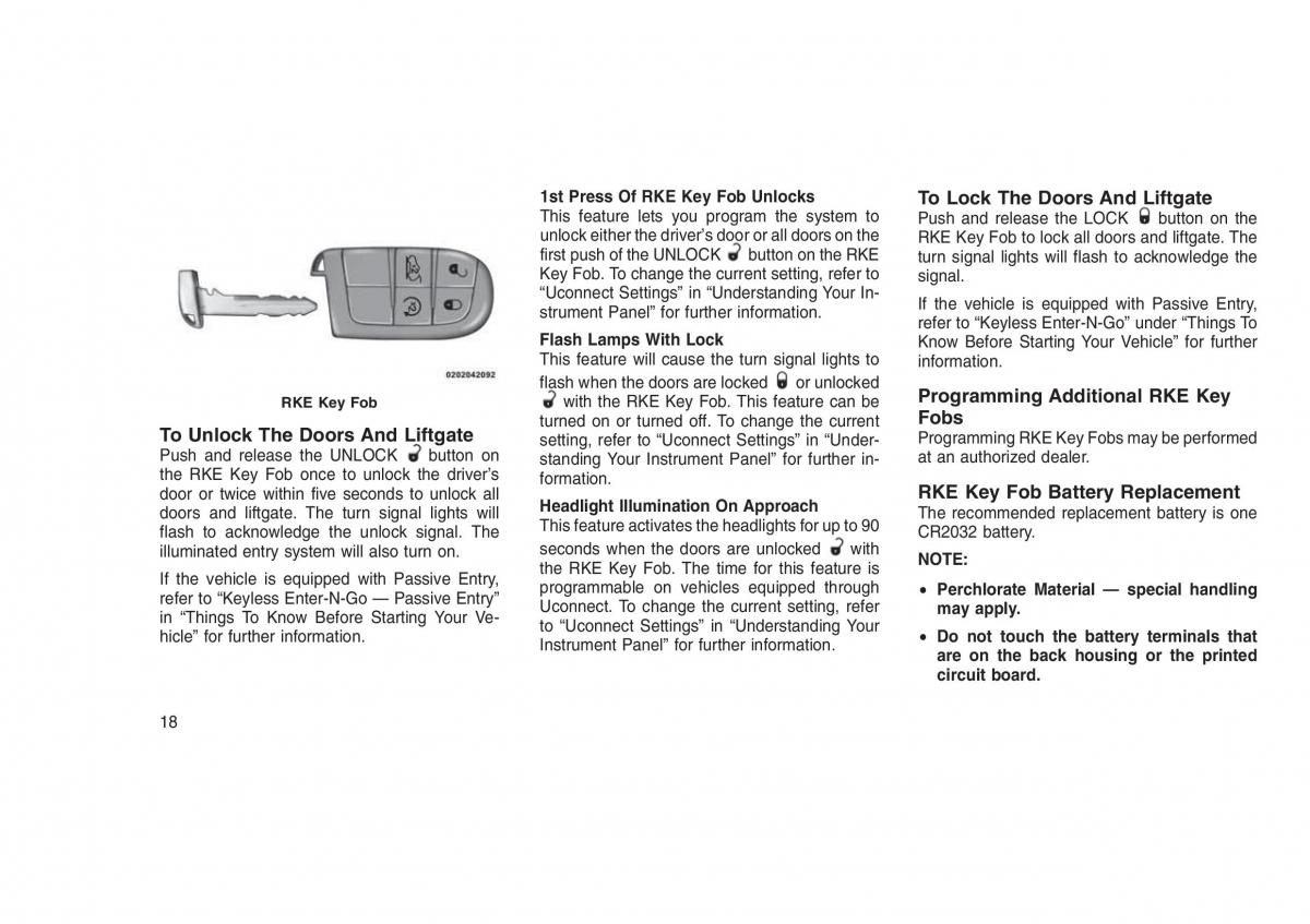 Jeep Grand Cherokee WK2 WH2 owners manual / page 22