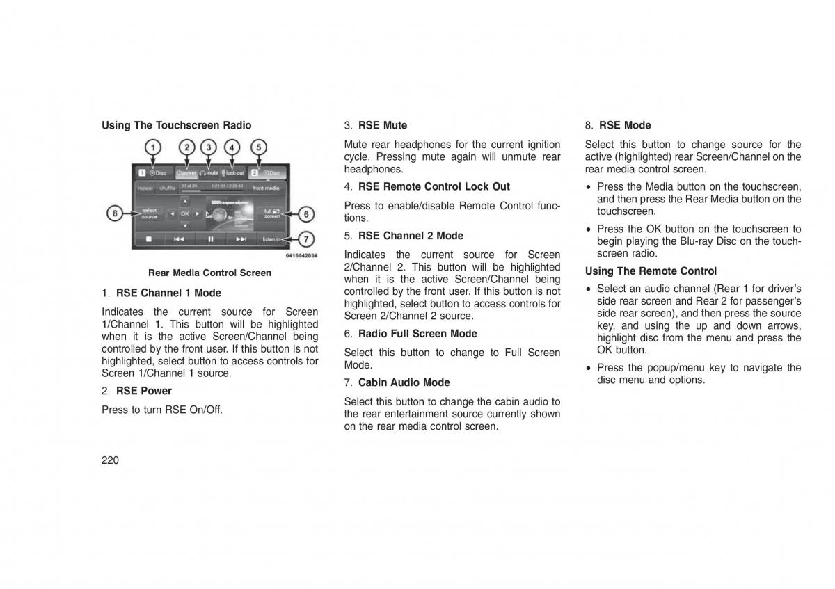 Jeep Grand Cherokee WK2 WH2 owners manual / page 224