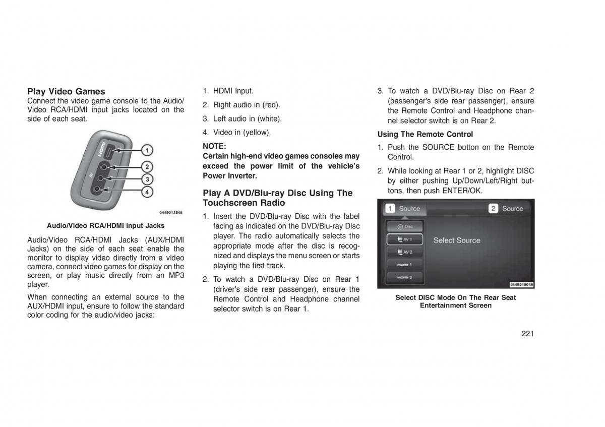 Jeep Grand Cherokee WK2 WH2 owners manual / page 225