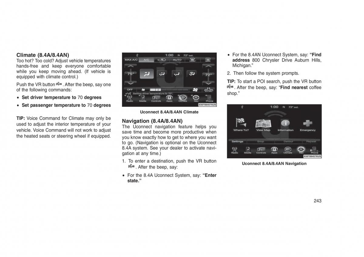 Jeep Grand Cherokee WK2 WH2 owners manual / page 247