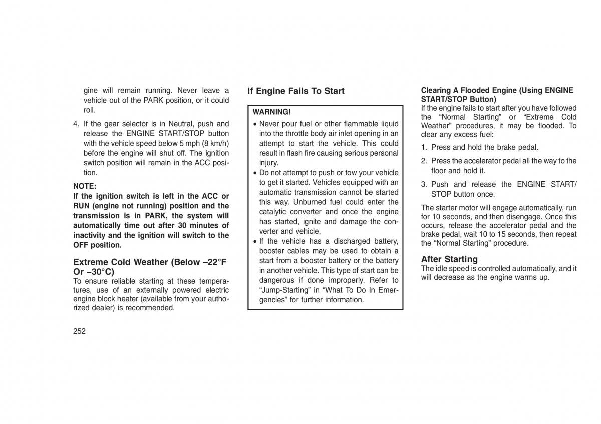 Jeep Grand Cherokee WK2 WH2 owners manual / page 256