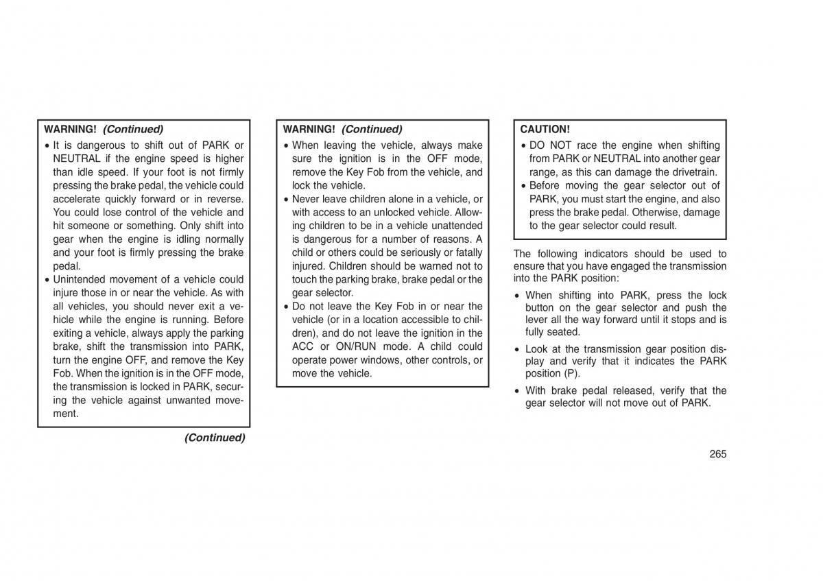 Jeep Grand Cherokee WK2 WH2 owners manual / page 269