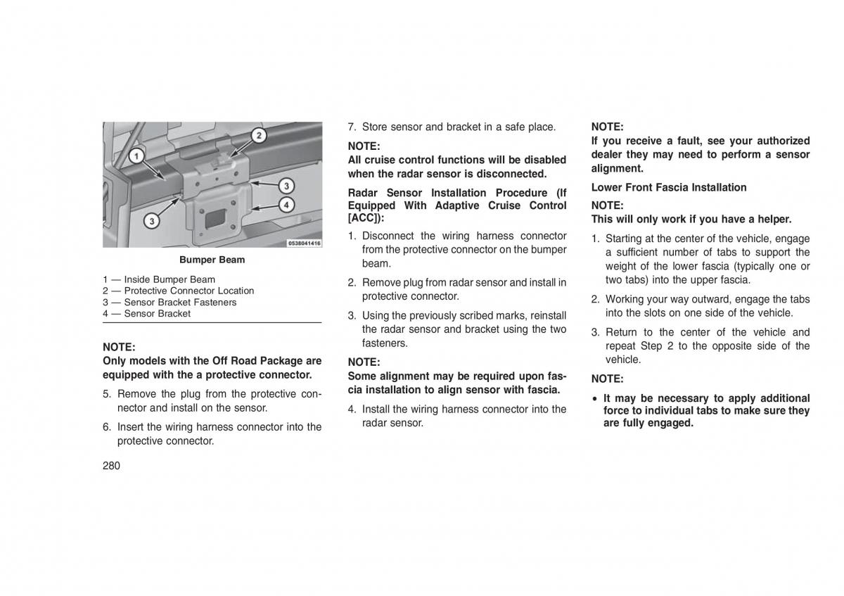 Jeep Grand Cherokee WK2 WH2 owners manual / page 284