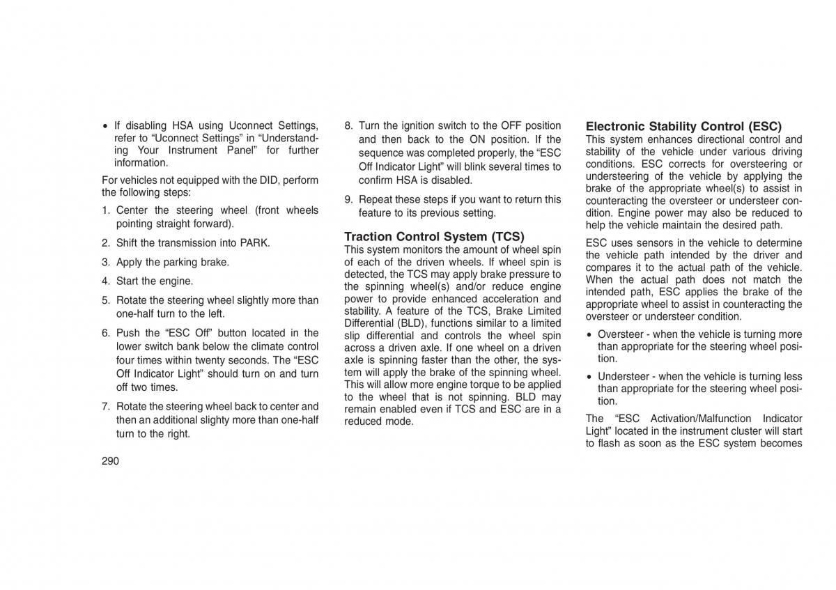 Jeep Grand Cherokee WK2 WH2 owners manual / page 294