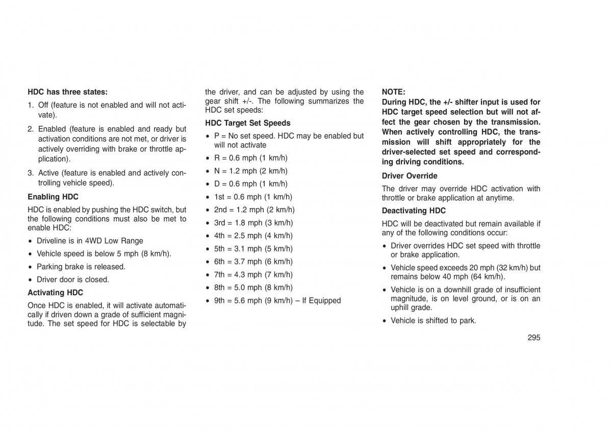 Jeep Grand Cherokee WK2 WH2 owners manual / page 299