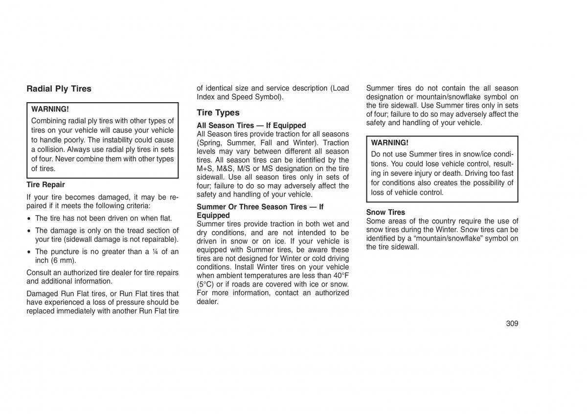 Jeep Grand Cherokee WK2 WH2 owners manual / page 313