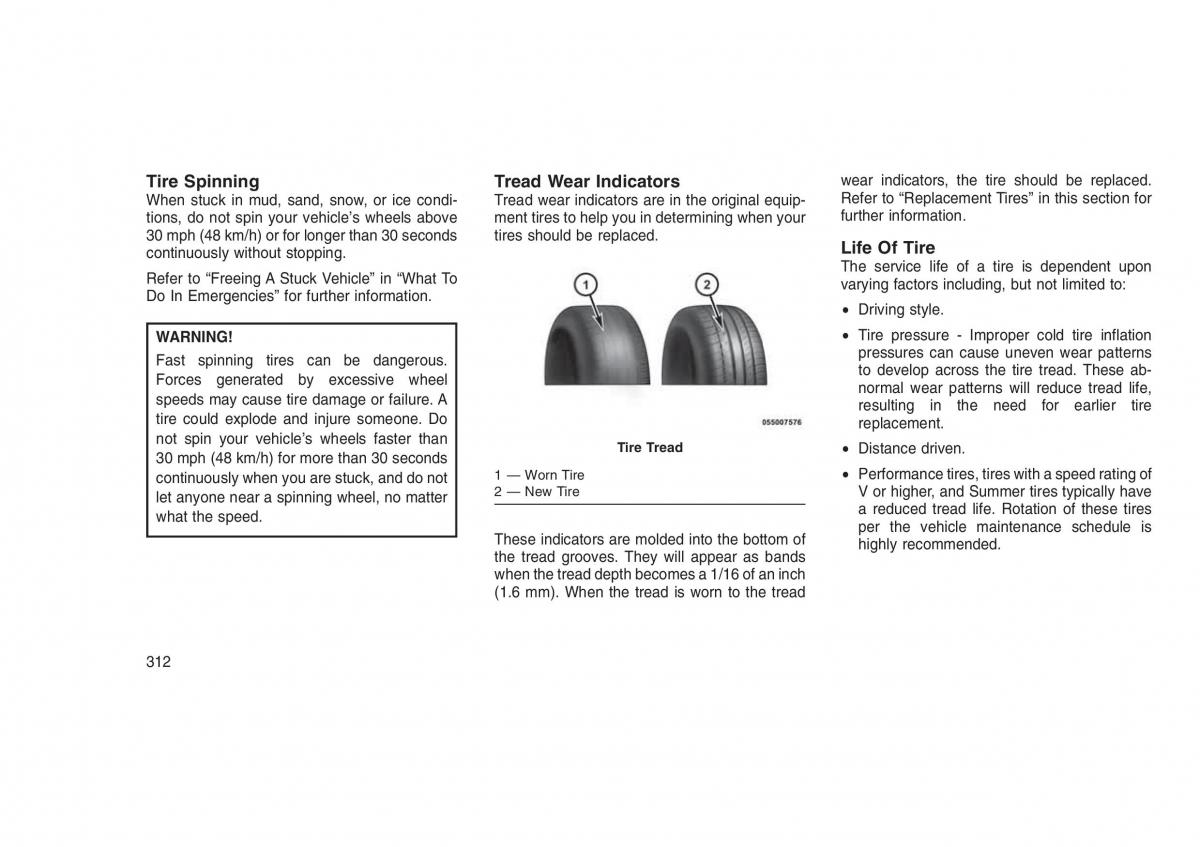 Jeep Grand Cherokee WK2 WH2 owners manual / page 316