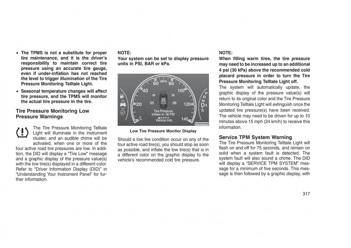 Jeep Grand Cherokee WK2 WH2 owners manual / page 321