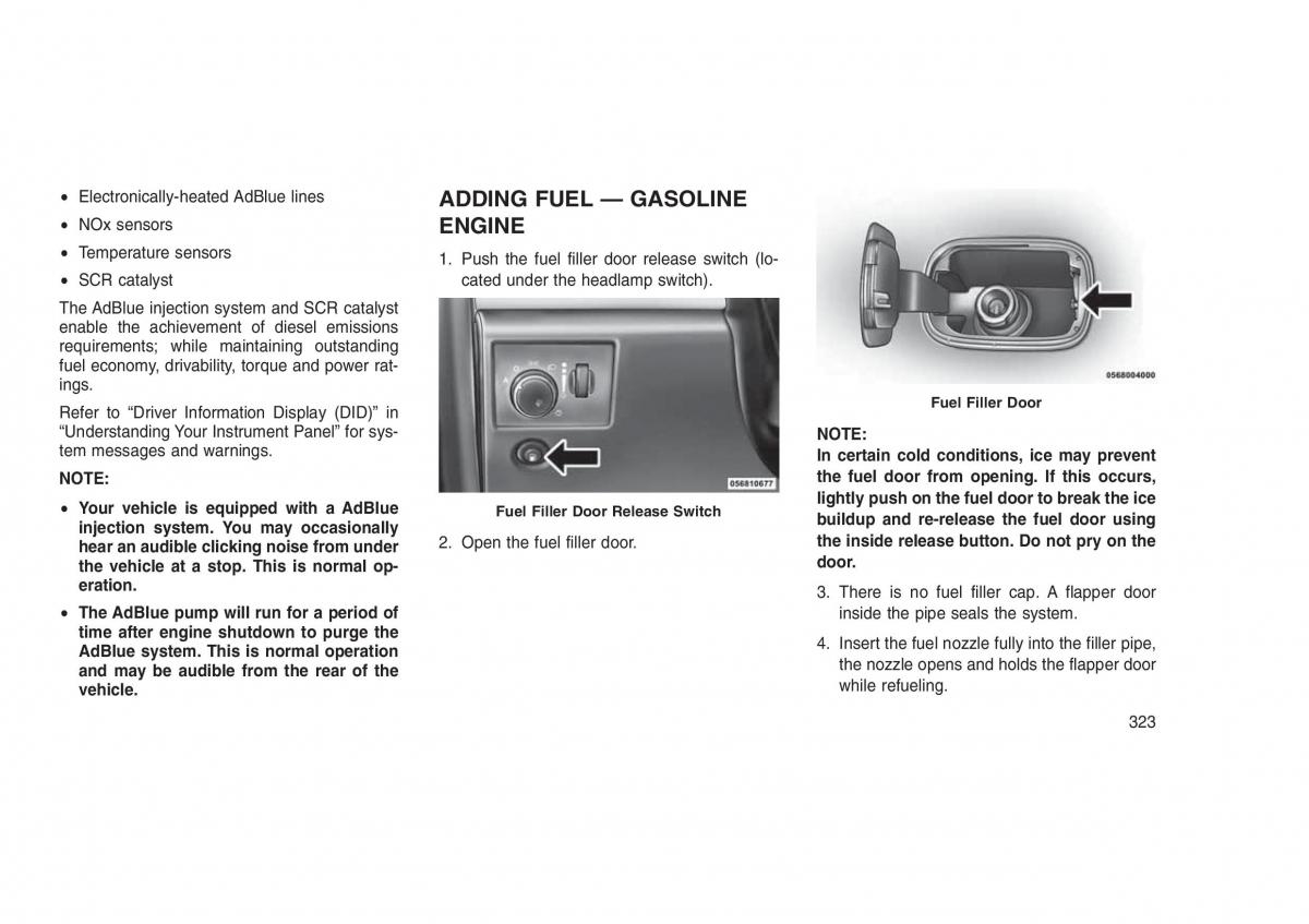 Jeep Grand Cherokee WK2 WH2 owners manual / page 327