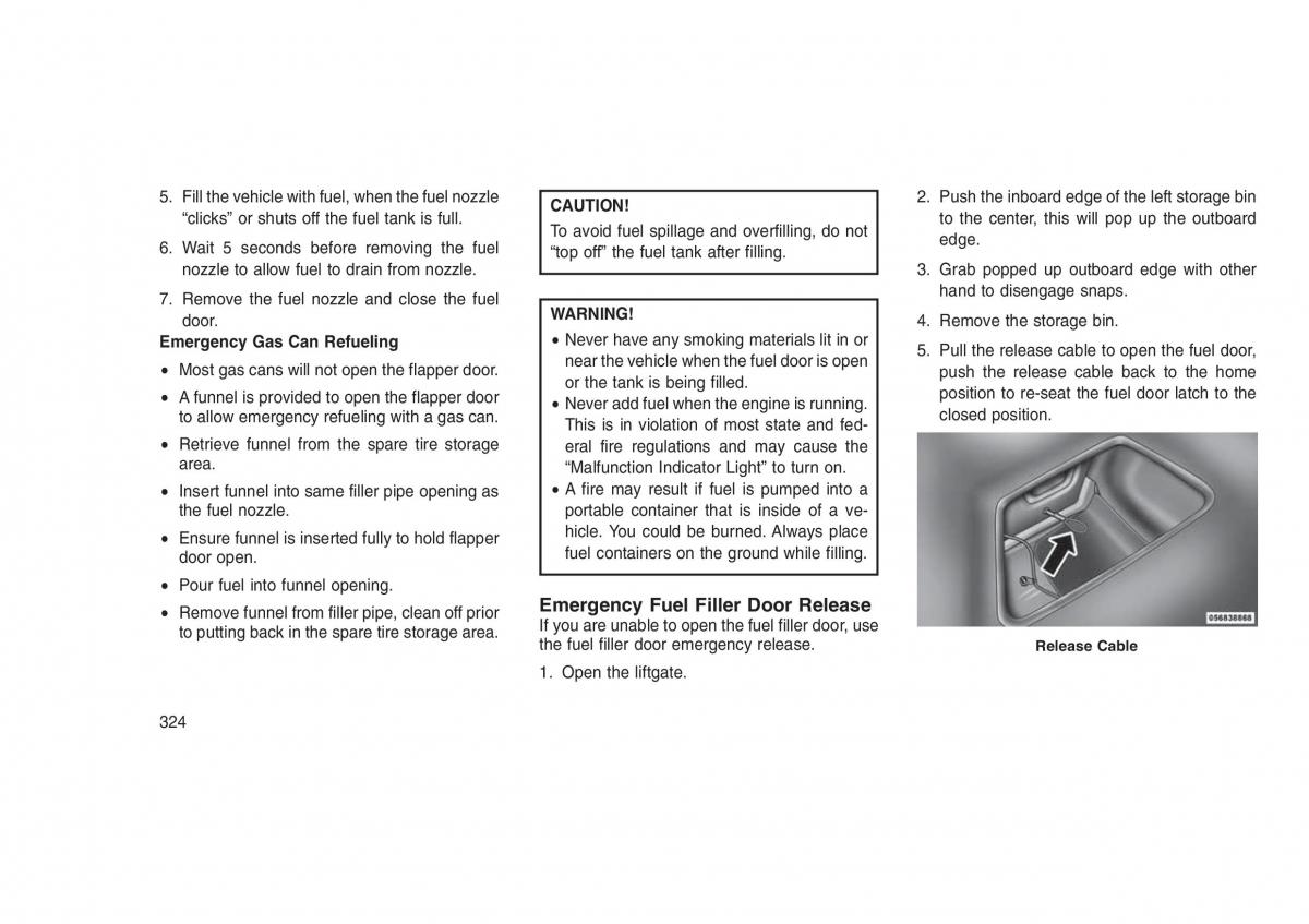 Jeep Grand Cherokee WK2 WH2 owners manual / page 328