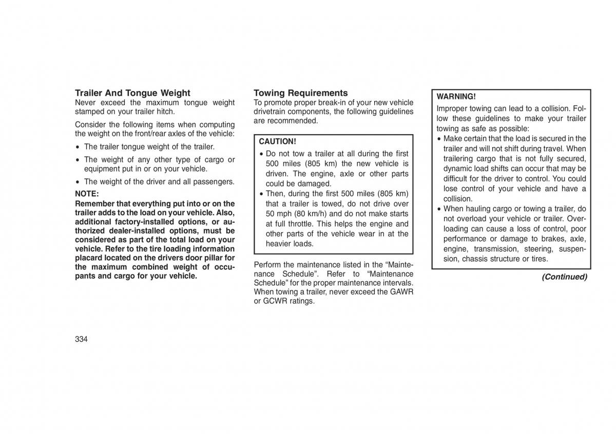 Jeep Grand Cherokee WK2 WH2 owners manual / page 338