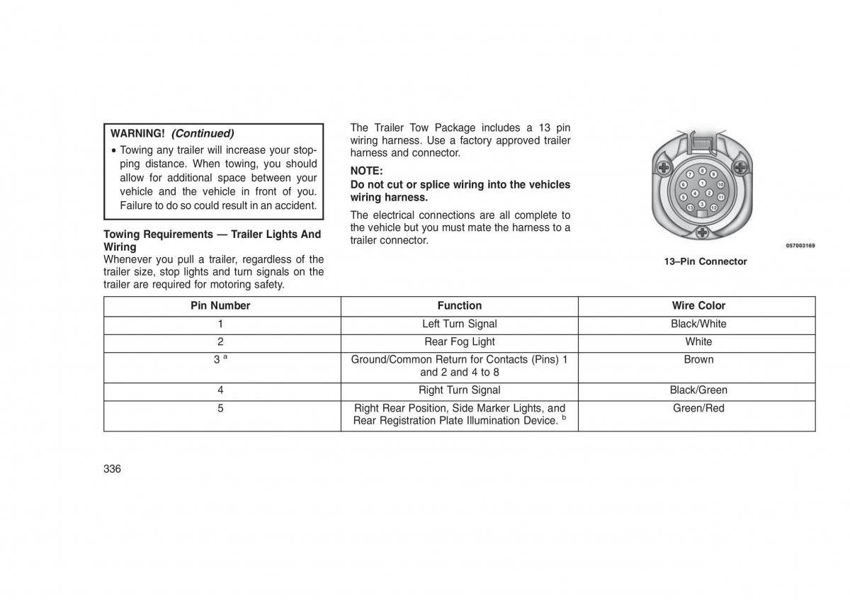 Jeep Grand Cherokee WK2 WH2 owners manual / page 340