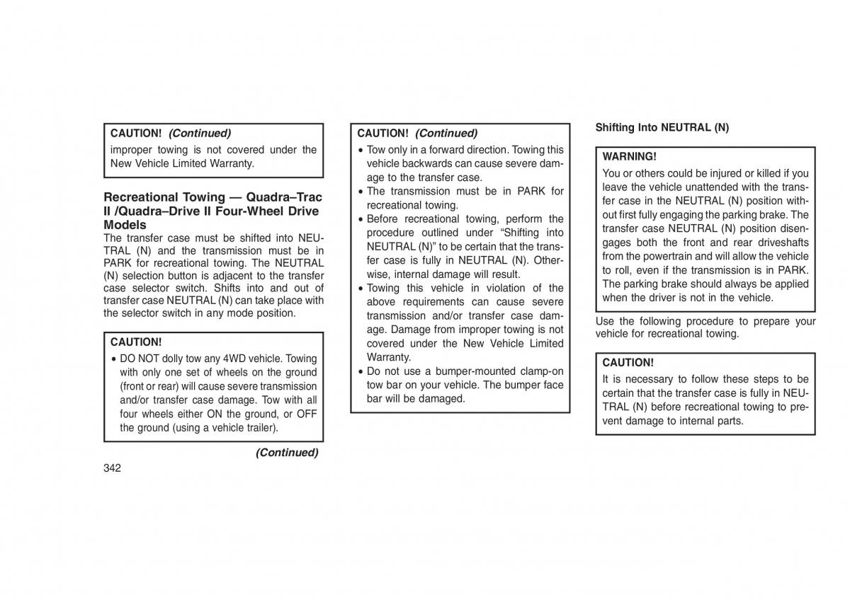 Jeep Grand Cherokee WK2 WH2 owners manual / page 346