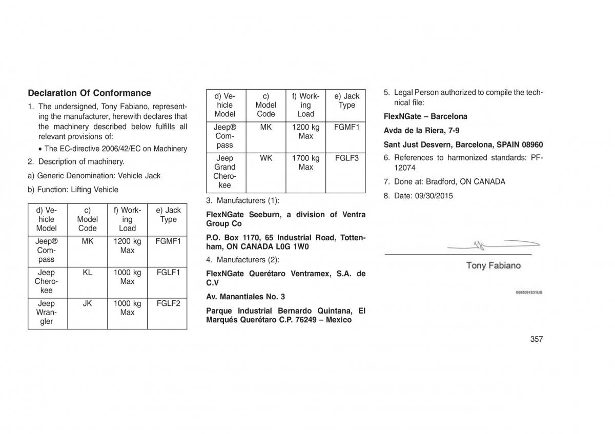 Jeep Grand Cherokee WK2 WH2 owners manual / page 361