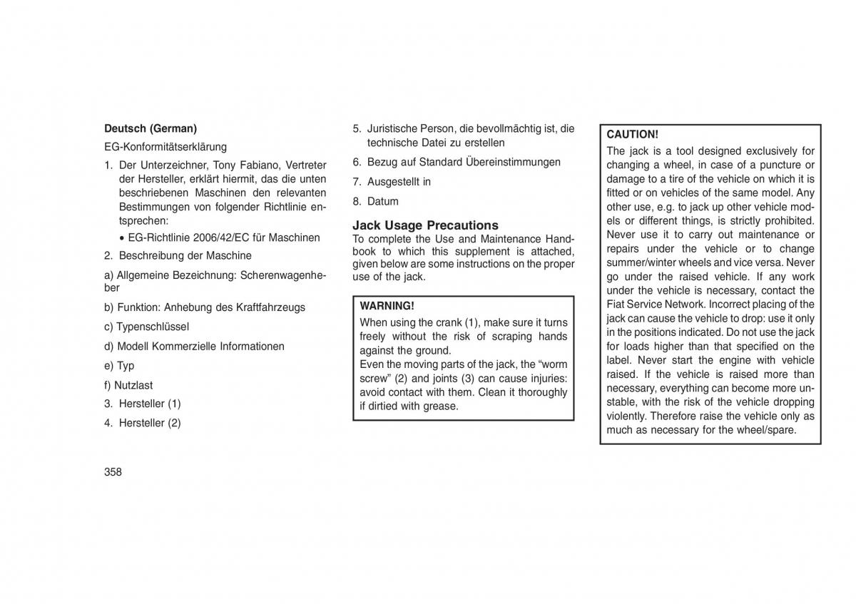 Jeep Grand Cherokee WK2 WH2 owners manual / page 362