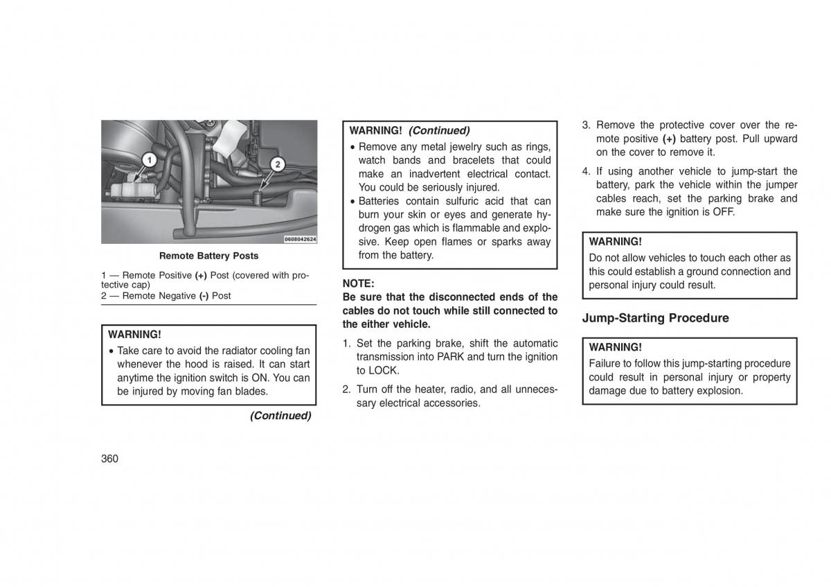 Jeep Grand Cherokee WK2 WH2 owners manual / page 364