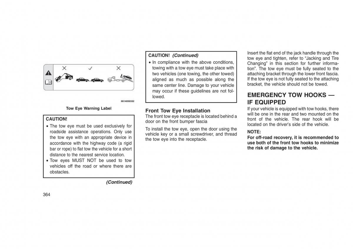 Jeep Grand Cherokee WK2 WH2 owners manual / page 368