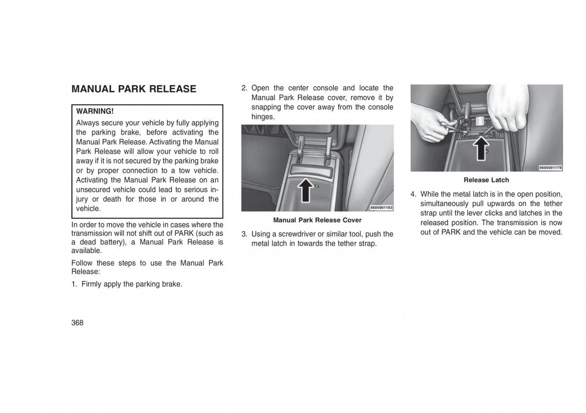 Jeep Grand Cherokee WK2 WH2 owners manual / page 372