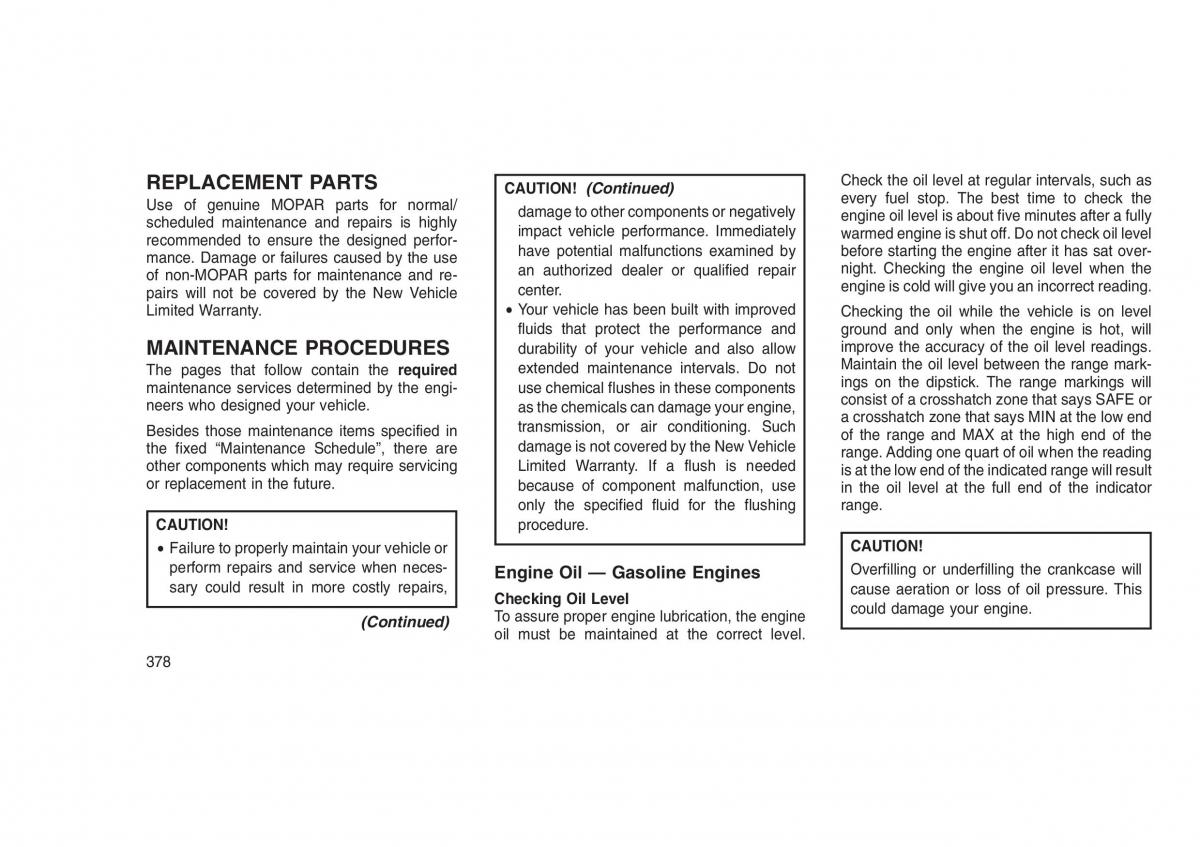 Jeep Grand Cherokee WK2 WH2 owners manual / page 382