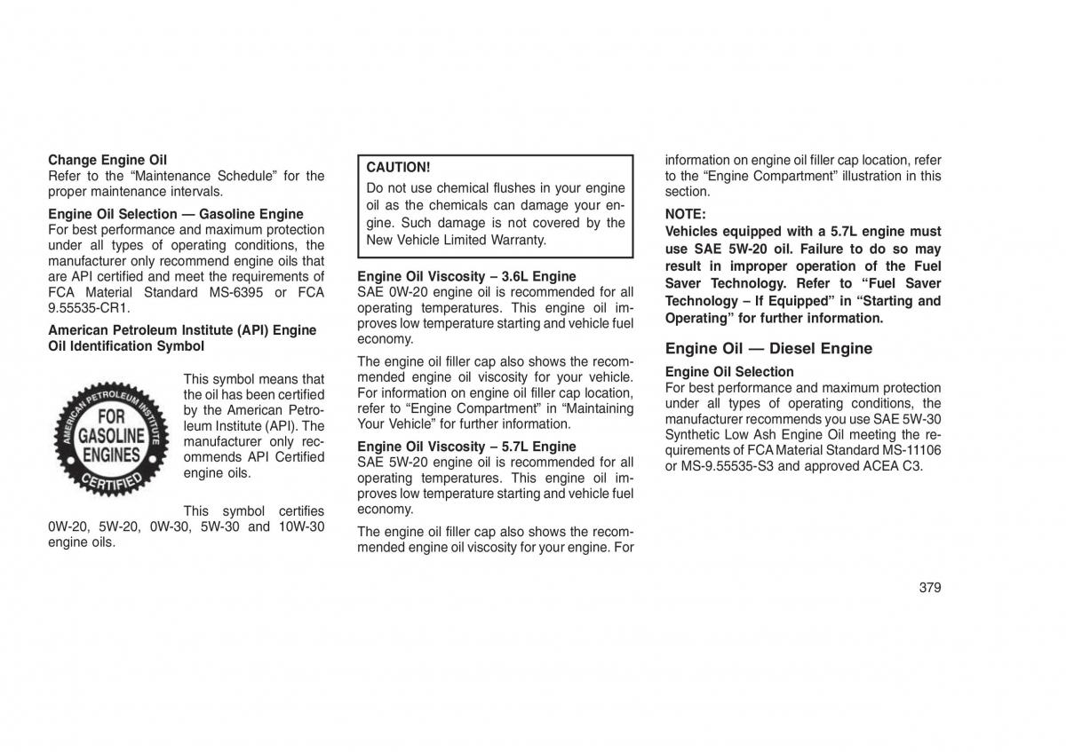 Jeep Grand Cherokee WK2 WH2 owners manual / page 383