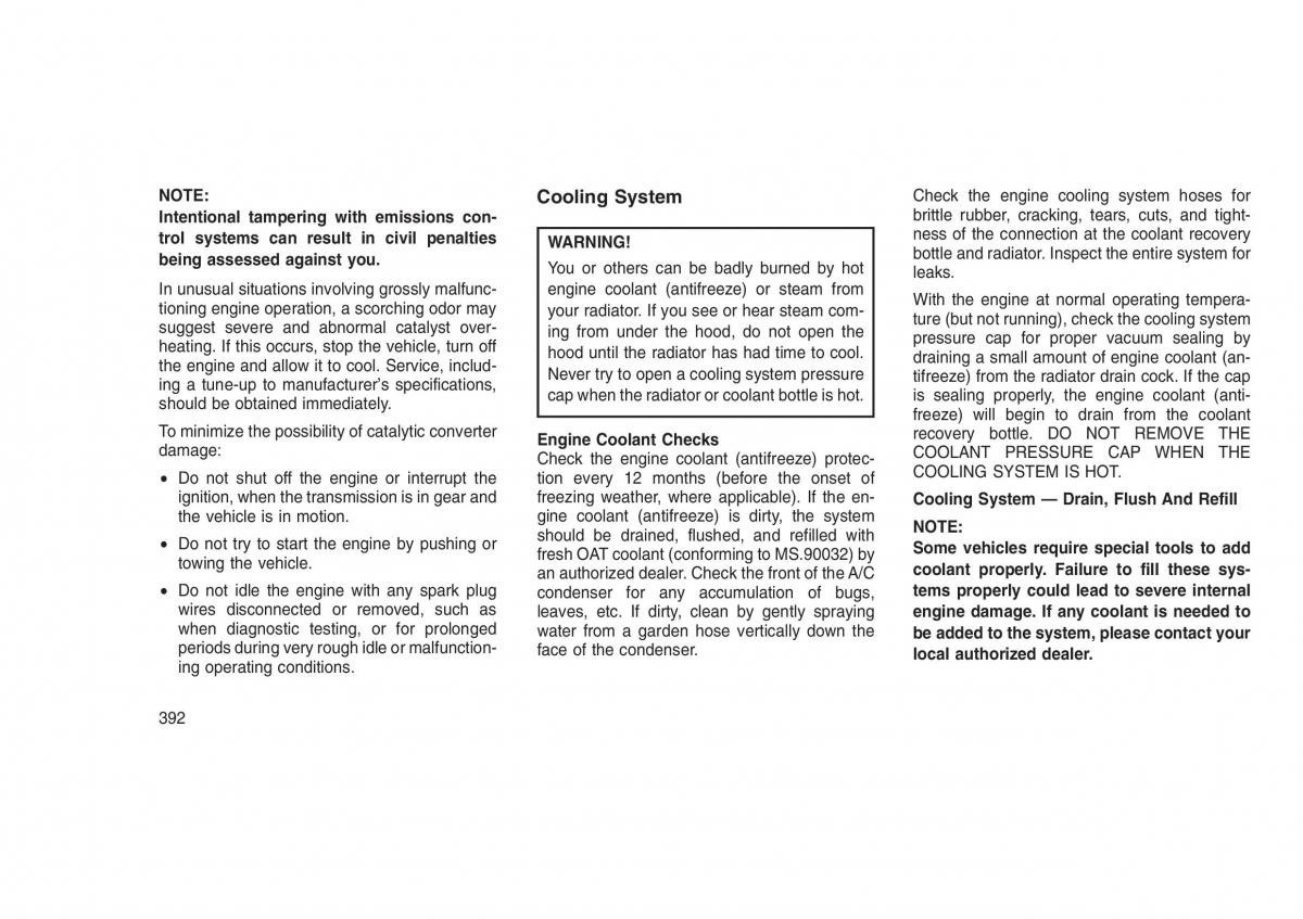 Jeep Grand Cherokee WK2 WH2 owners manual / page 396