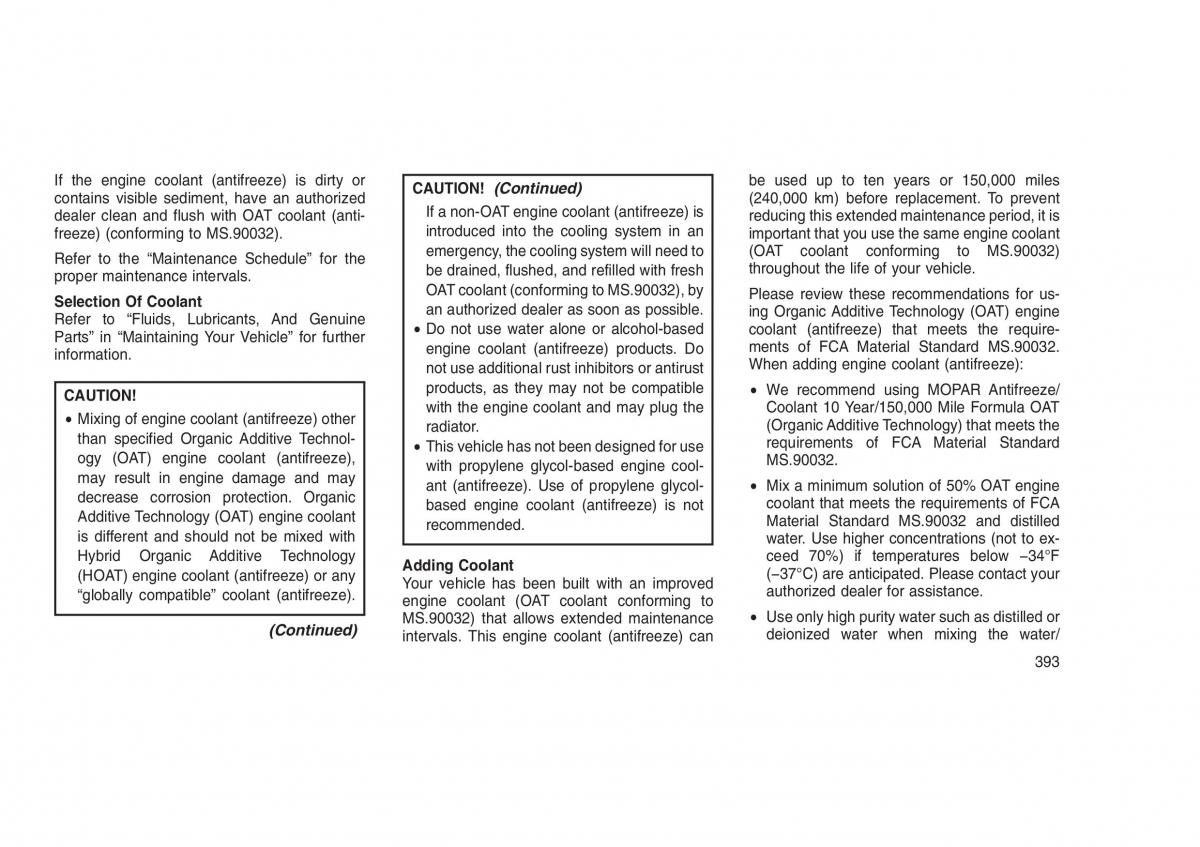 Jeep Grand Cherokee WK2 WH2 owners manual / page 397