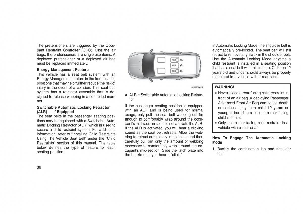 Jeep Grand Cherokee WK2 WH2 owners manual / page 40