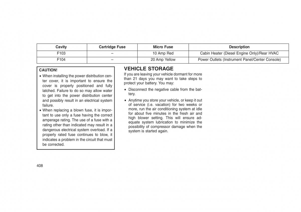 Jeep Grand Cherokee WK2 WH2 owners manual / page 412