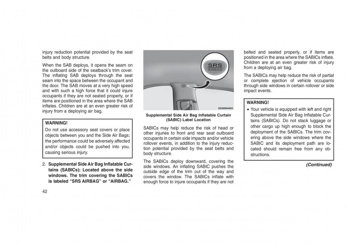 Jeep Grand Cherokee WK2 WH2 owners manual / page 46