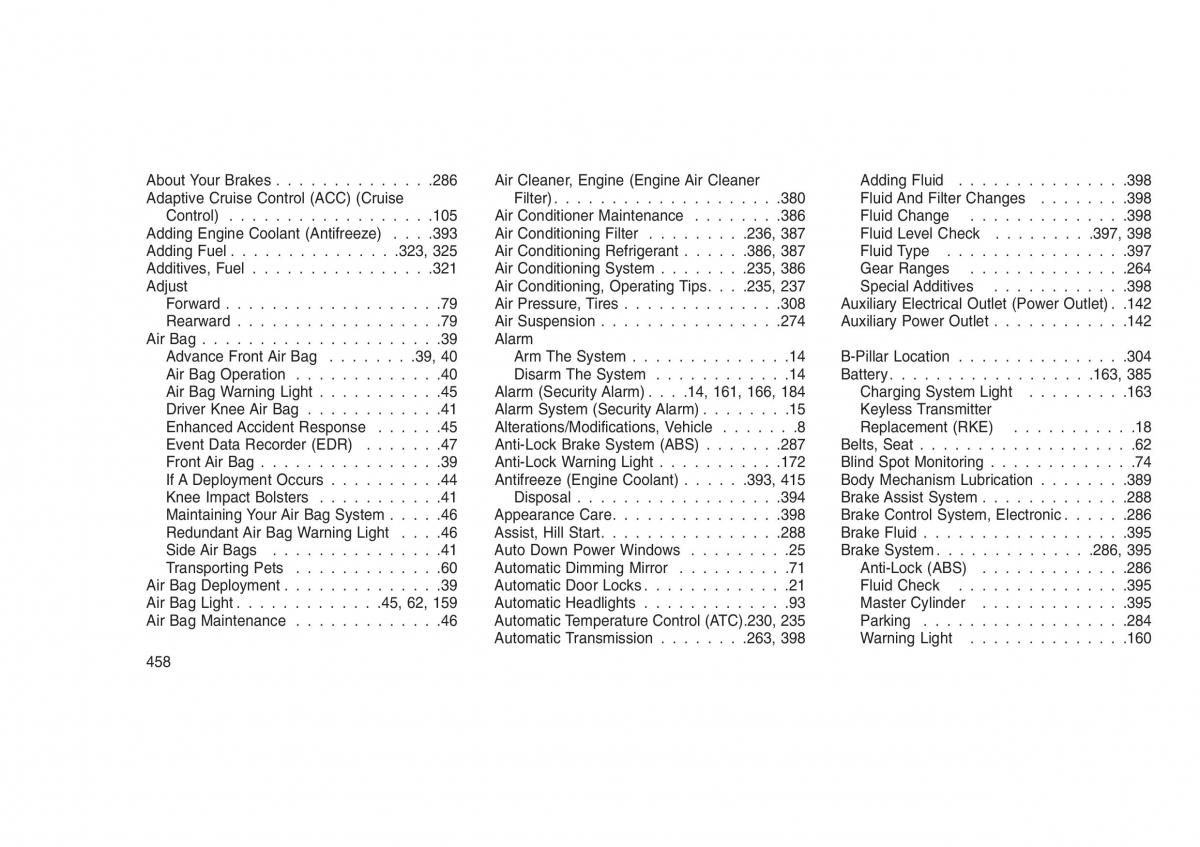 Jeep Grand Cherokee WK2 WH2 owners manual / page 462