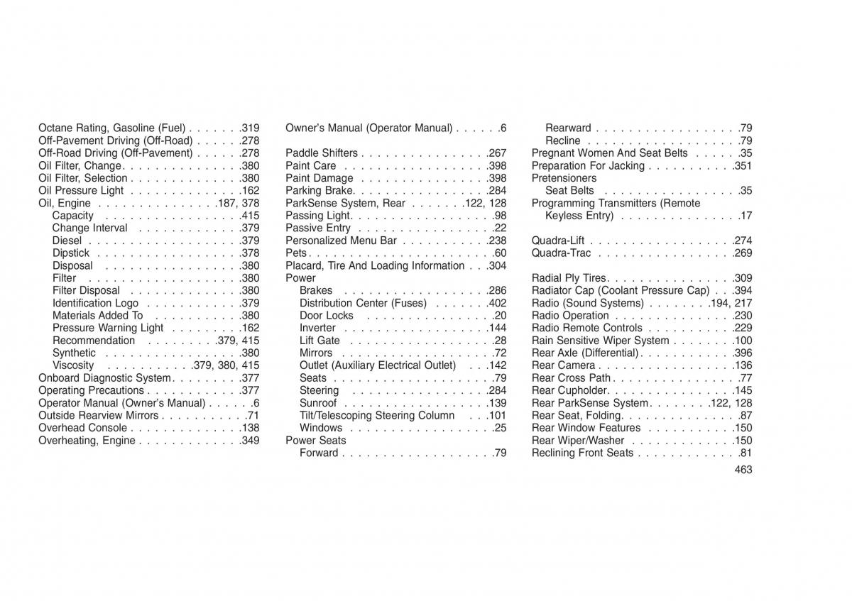 Jeep Grand Cherokee WK2 WH2 owners manual / page 467