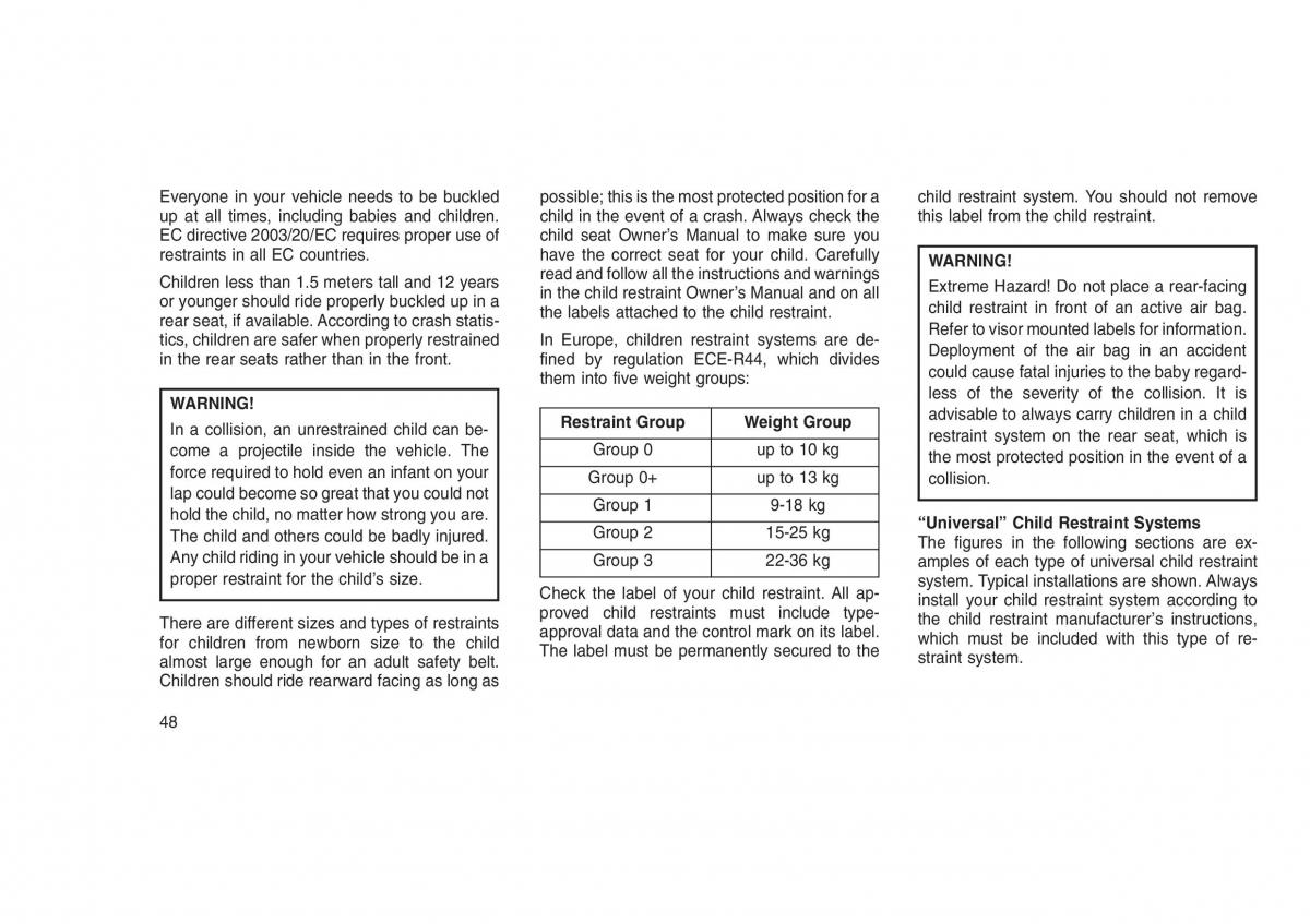 Jeep Grand Cherokee WK2 WH2 owners manual / page 52