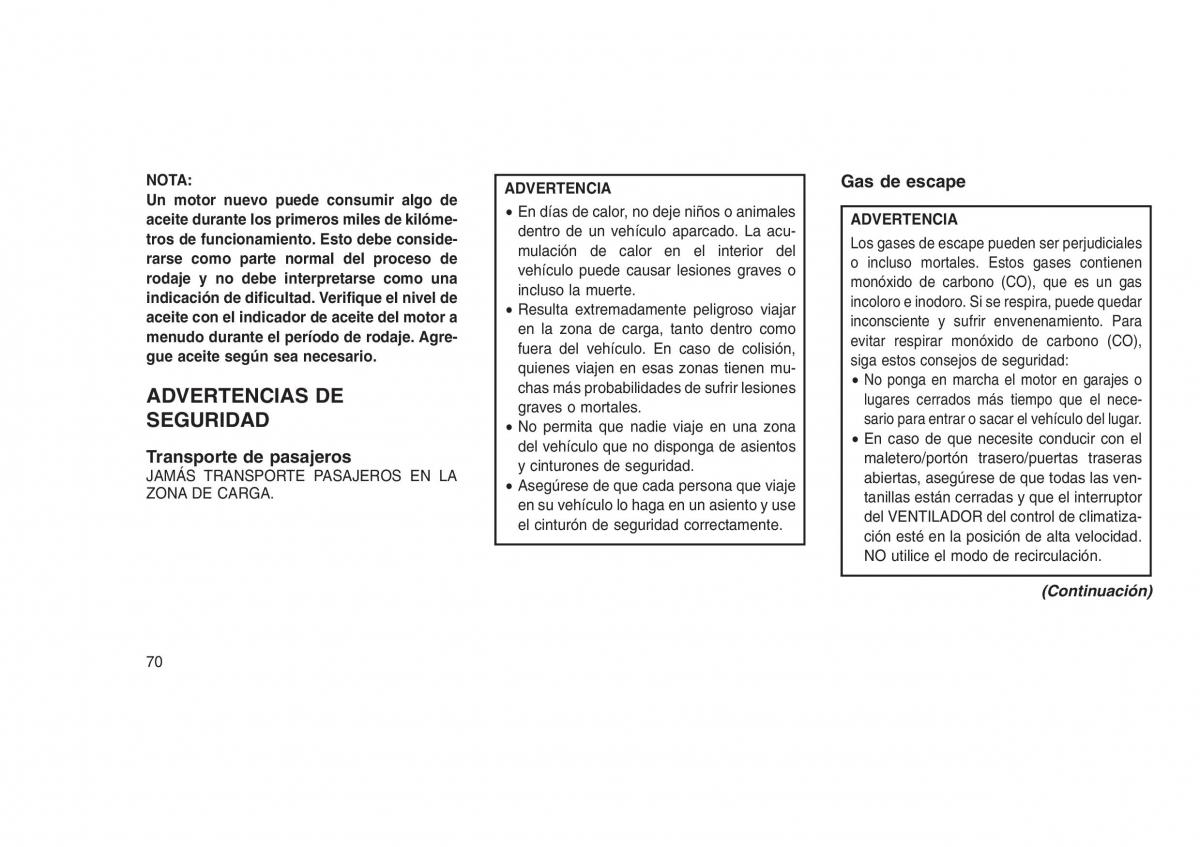 Jeep Grand Cherokee WK2 WH2 manual del propietario / page 74