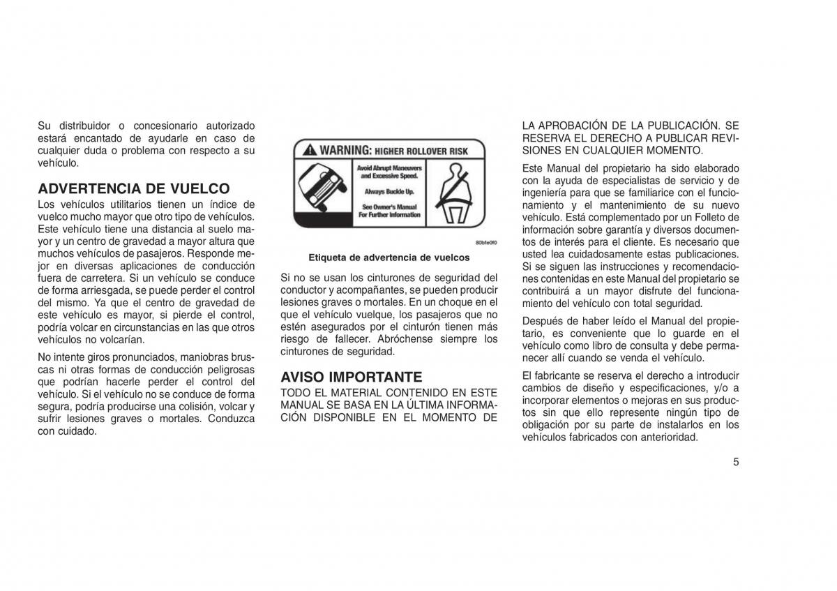 Jeep Grand Cherokee WK2 WH2 manual del propietario / page 9