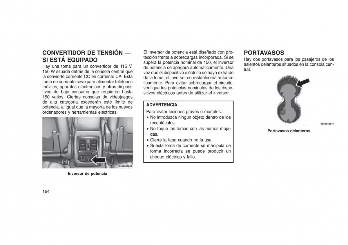 Jeep Grand Cherokee WK2 WH2 manual del propietario / page 168