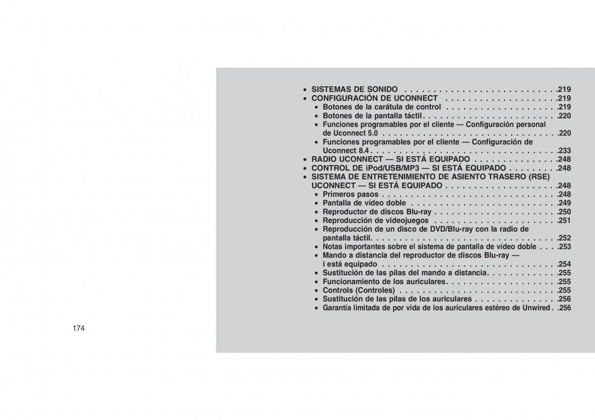 Jeep Grand Cherokee WK2 WH2 manual del propietario / page 178