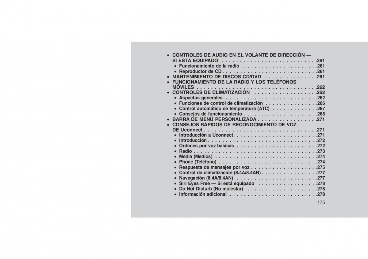 Jeep Grand Cherokee WK2 WH2 manual del propietario / page 179