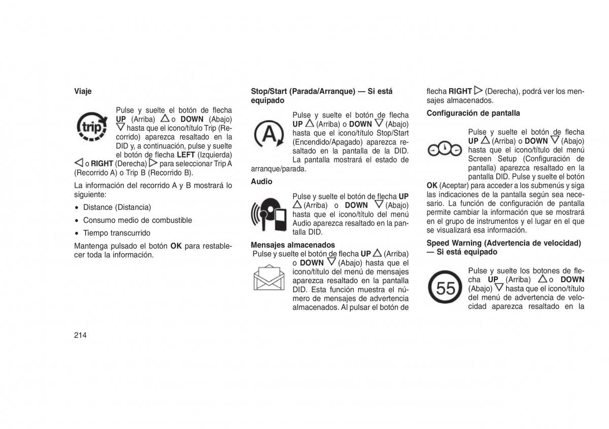 Jeep Grand Cherokee WK2 WH2 manual del propietario / page 218