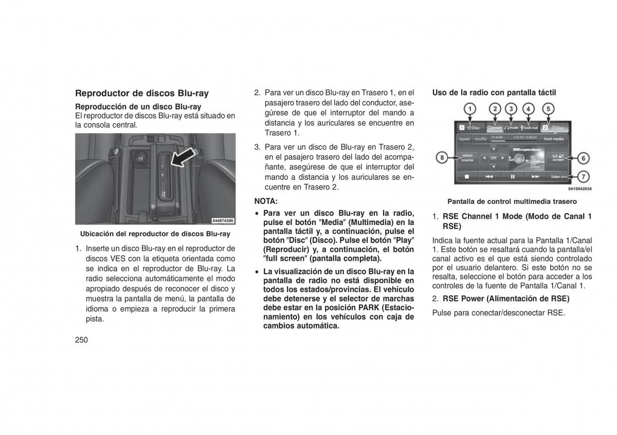 Jeep Grand Cherokee WK2 WH2 manual del propietario / page 254