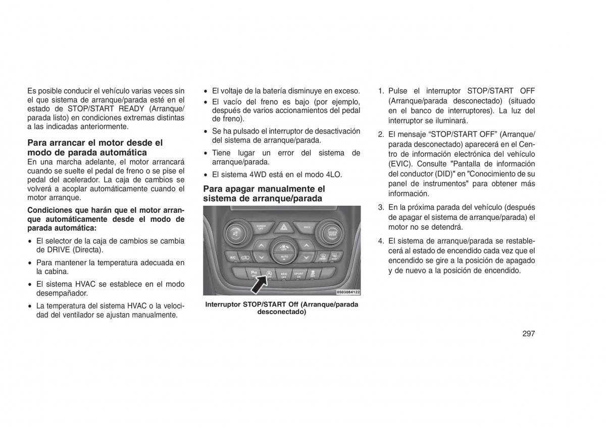 Jeep Grand Cherokee WK2 WH2 manual del propietario / page 301