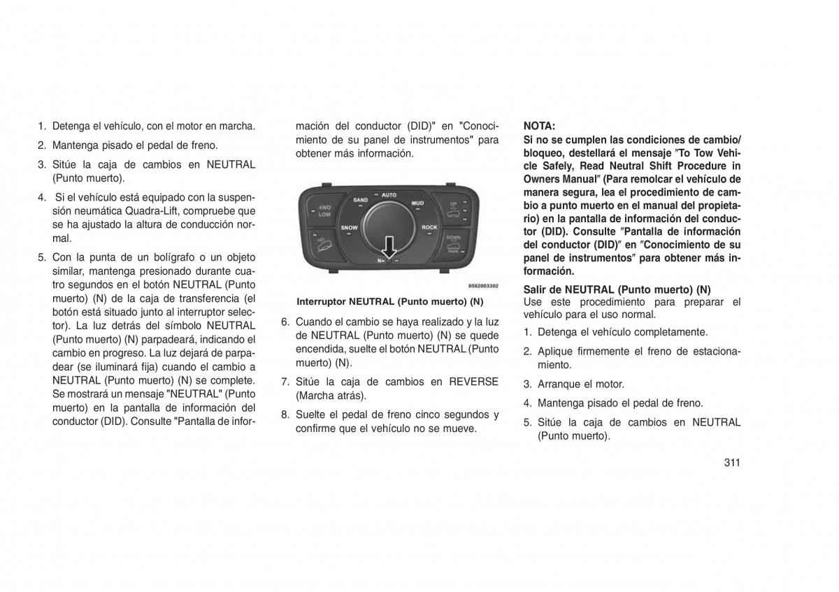 Jeep Grand Cherokee WK2 WH2 manual del propietario / page 315