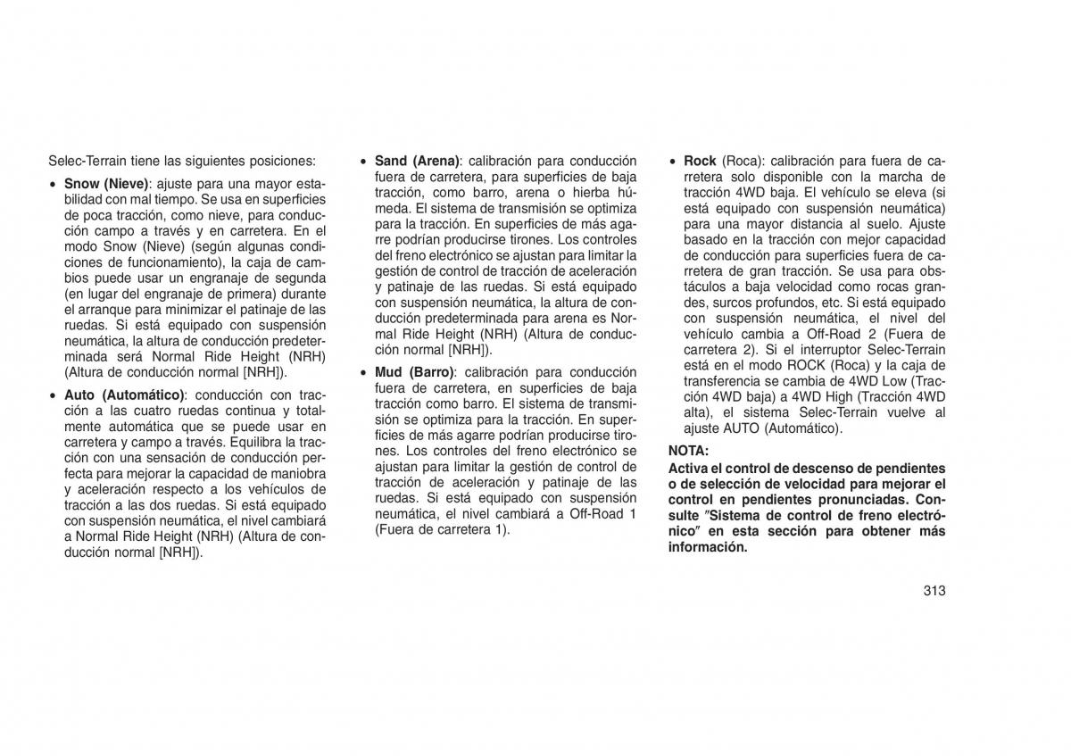 Jeep Grand Cherokee WK2 WH2 manual del propietario / page 317